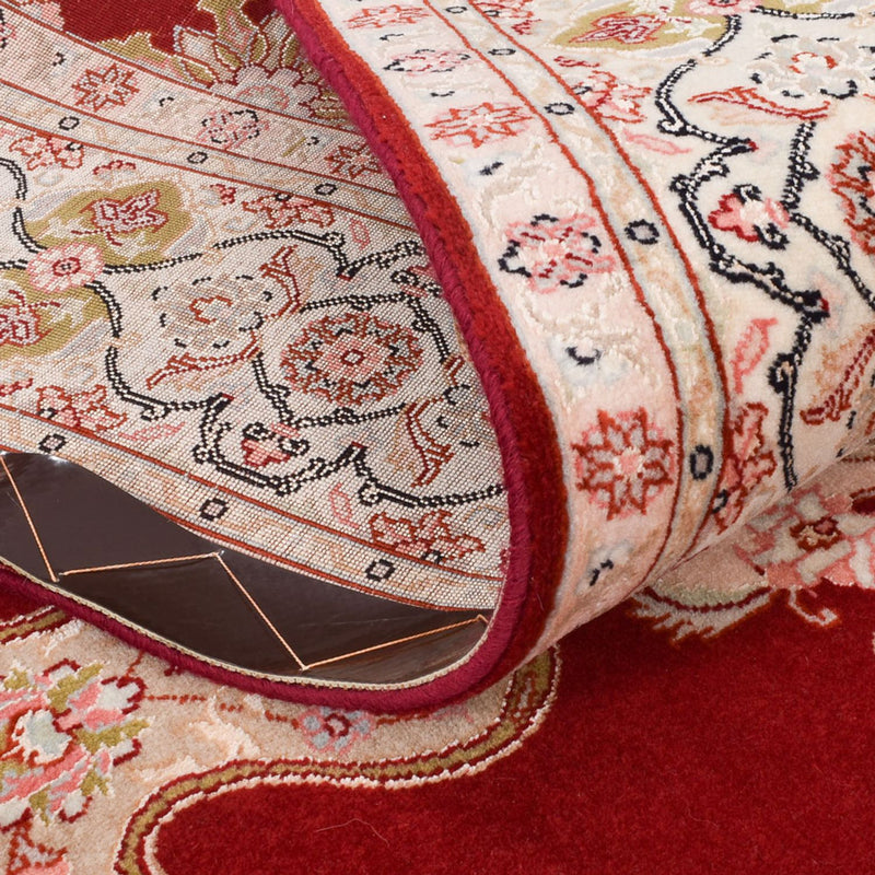 Täbriz - 50 Raj Teppich 152x203cm - Perserteppich - rot