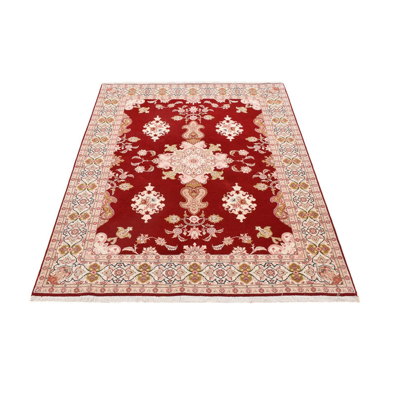 Täbriz - 50 Raj Teppich 152x203cm - Perserteppich - rot