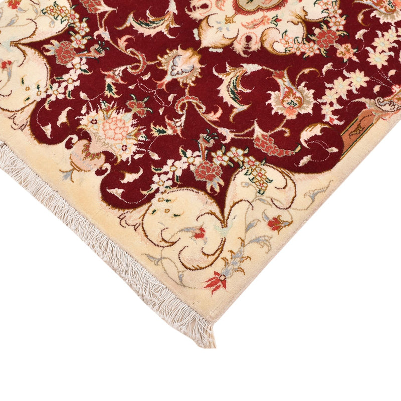 Täbriz - 50 Raj Teppich 60x90cm - Perserteppich - rot