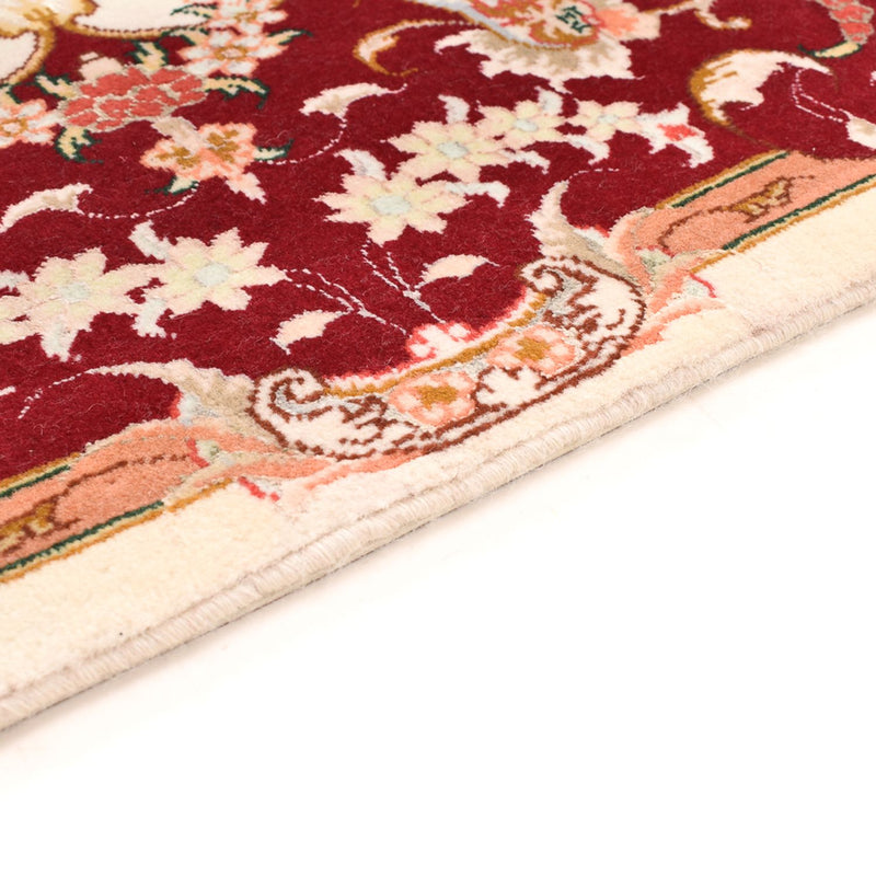 Täbriz - 50 Raj Teppich 60x90cm - Perserteppich - rot