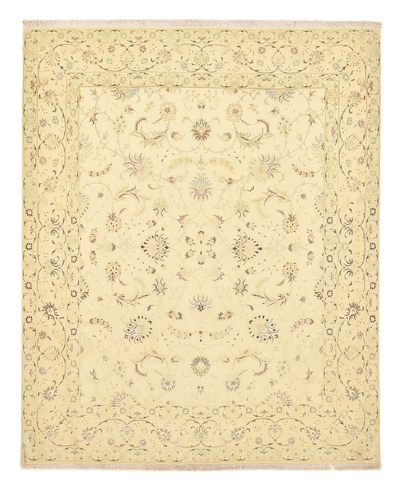 Täbriz - 50 Raj Teppich 200x240cm - Perserteppich - hellgrün
