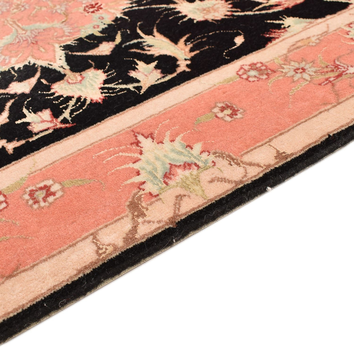 Täbriz - 50 Raj Teppich 75x116cm - Perserteppich - dunkelblau