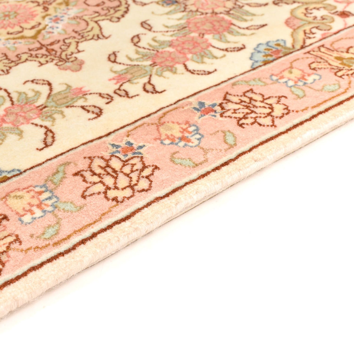 Täbriz - 50 Raj Teppich 62x82cm - Perserteppich - dunkelbeige