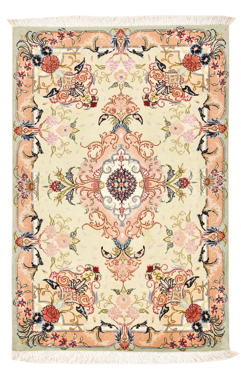 Täbriz - 50 Raj Teppich 60x90cm - Perserteppich - mehrfarbig