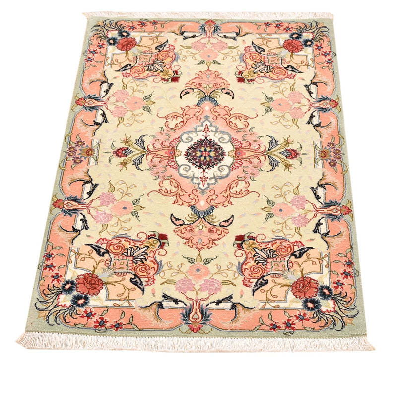 Täbriz - 50 Raj Teppich 60x90cm - Perserteppich - mehrfarbig