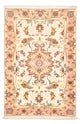 Täbriz - 50 Raj Teppich 66x101cm - Perserteppich - hellbeige