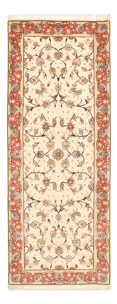 Täbriz - 50 Raj Teppich 80x204cm - Perserteppich - beige