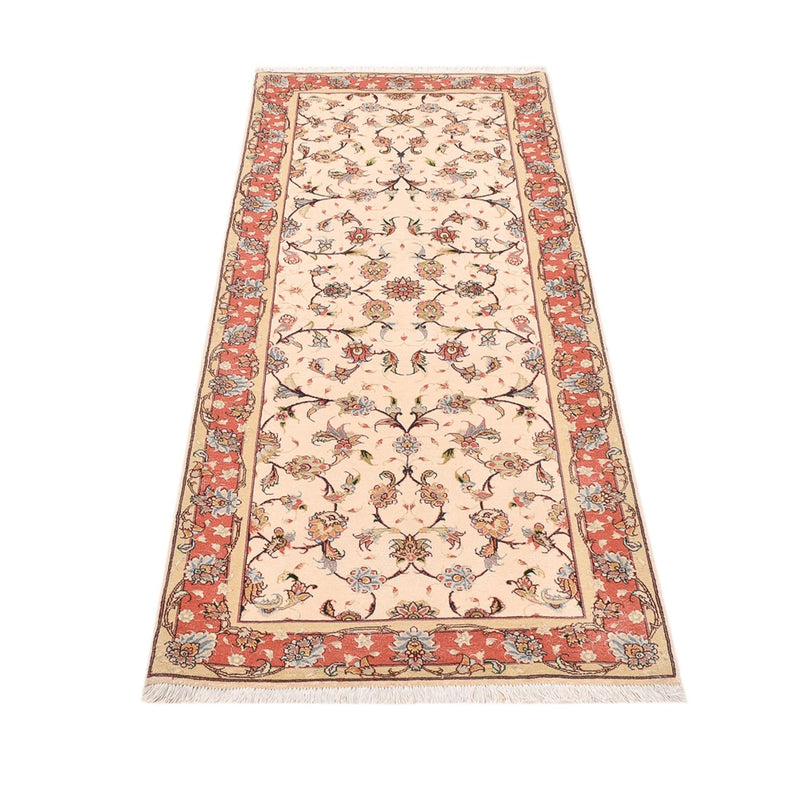 Täbriz - 50 Raj Teppich 80x204cm - Perserteppich - beige
