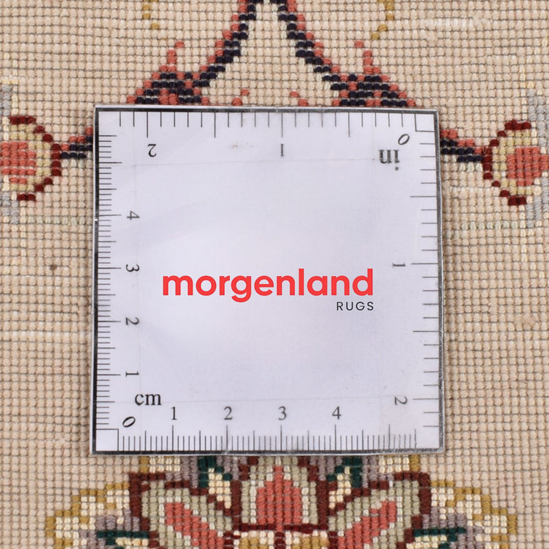 Täbriz - 50 Raj Teppich 80x204cm - Perserteppich - beige