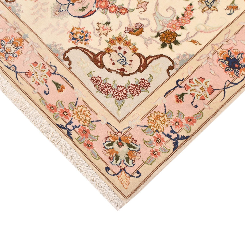 Täbriz - 50 Raj Teppich 102x149cm - Perserteppich - beige