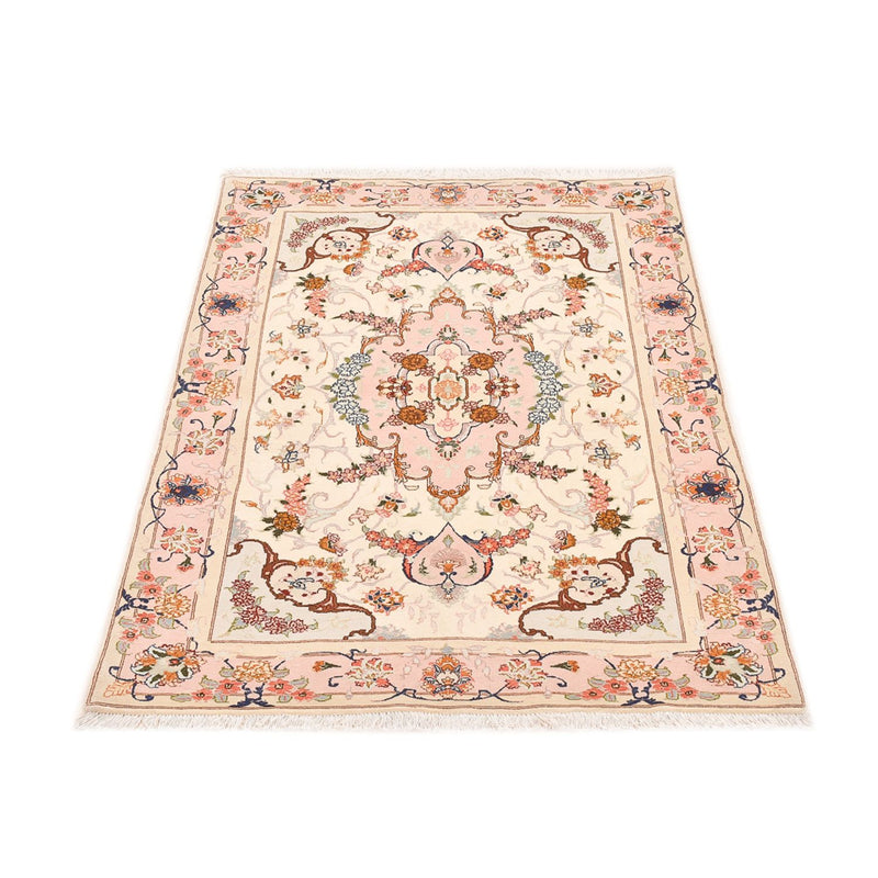 Täbriz - 50 Raj Teppich 102x149cm - Perserteppich - beige
