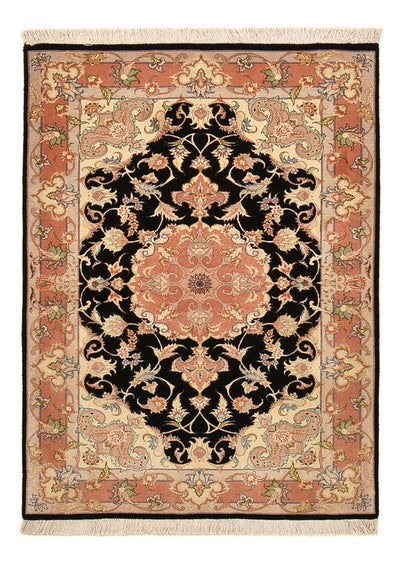 Täbriz - 60 Raj Teppich 100x145cm - Perserteppich - dunkelblau