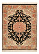 Täbriz - 60 Raj Teppich 100x145cm - Perserteppich - dunkelblau