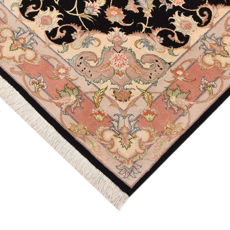 Täbriz - 60 Raj Teppich 100x145cm - Perserteppich - dunkelblau