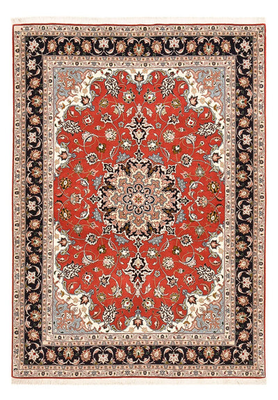 Täbriz - 50 Raj Teppich 155x218cm - Perserteppich - rot