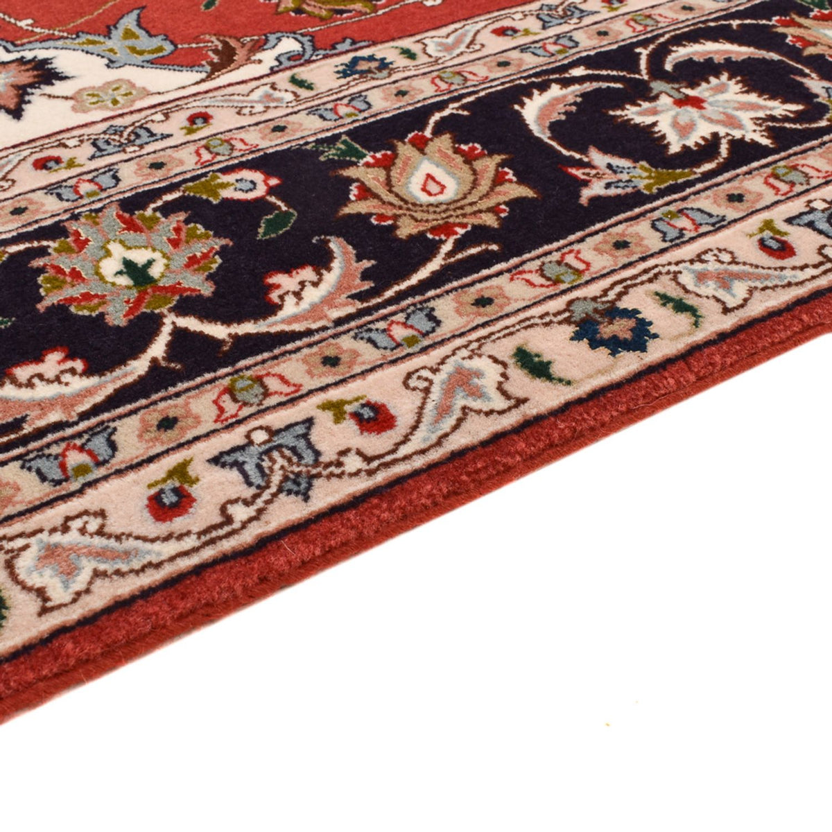 Täbriz - 50 Raj Teppich 155x218cm - Perserteppich - rot