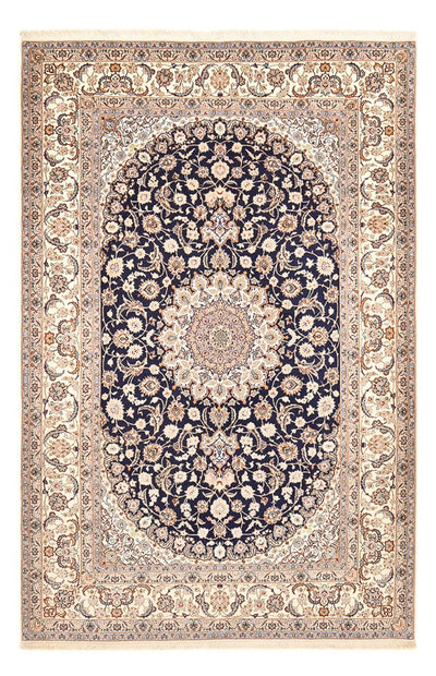 Isfahan Teppich 202x306cm - Perserteppich - dunkelblau