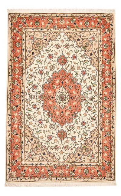 Täbriz - 60 Raj Teppich 102x160cm - Perserteppich - beige
