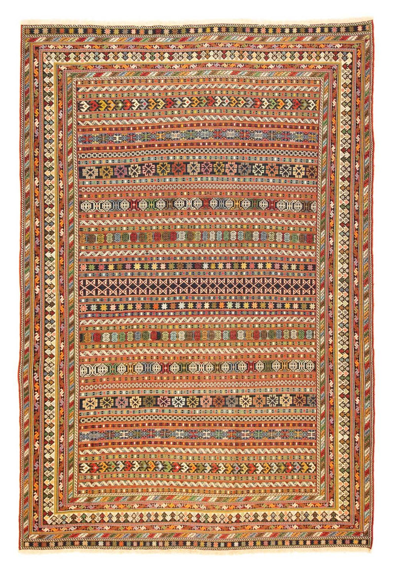 Afshar Sirjan Teppich 194x287cm - Perserteppich - mehrfarbig