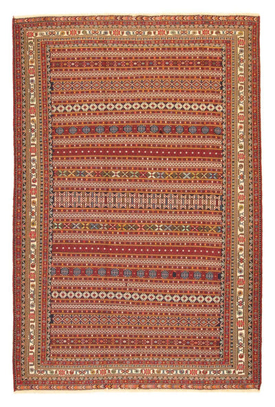 Afshar Sirjan Teppich 196x293cm - Perserteppich - mehrfarbig
