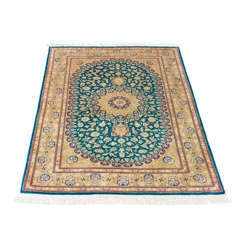Ghom Teppich 78x119cm - Perserteppich - türkis