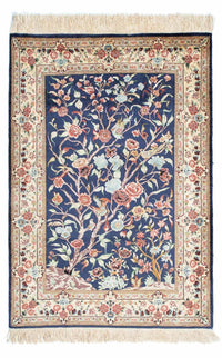 Ghom Teppich 77x110cm - Perserteppich - dunkelblau – product image