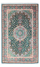 Ghom Teppich 100x163cm - Perserteppich - grün