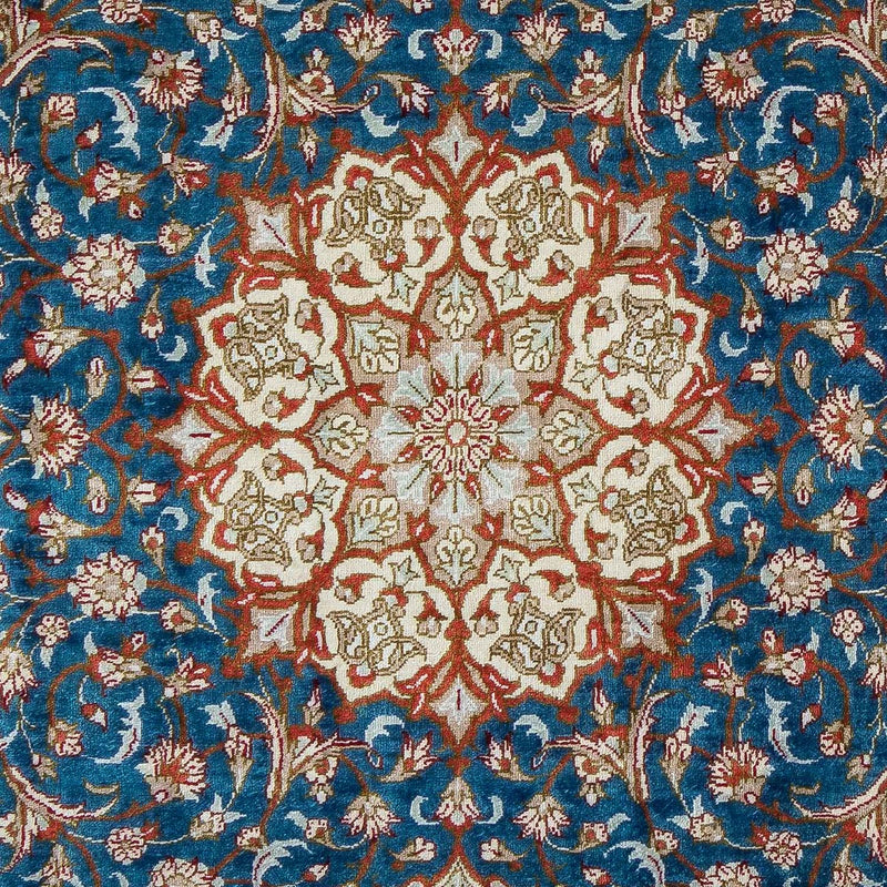 Ghom Teppich 57x92cm - Perserteppich - dunkelblau