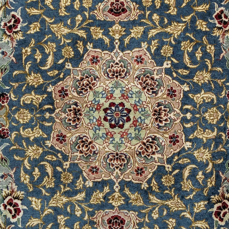 Ghom Teppich 55x80cm - Perserteppich - dunkelblau