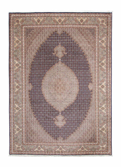 Täbriz Teppich 204x290cm - Perserteppich - dunkelblau