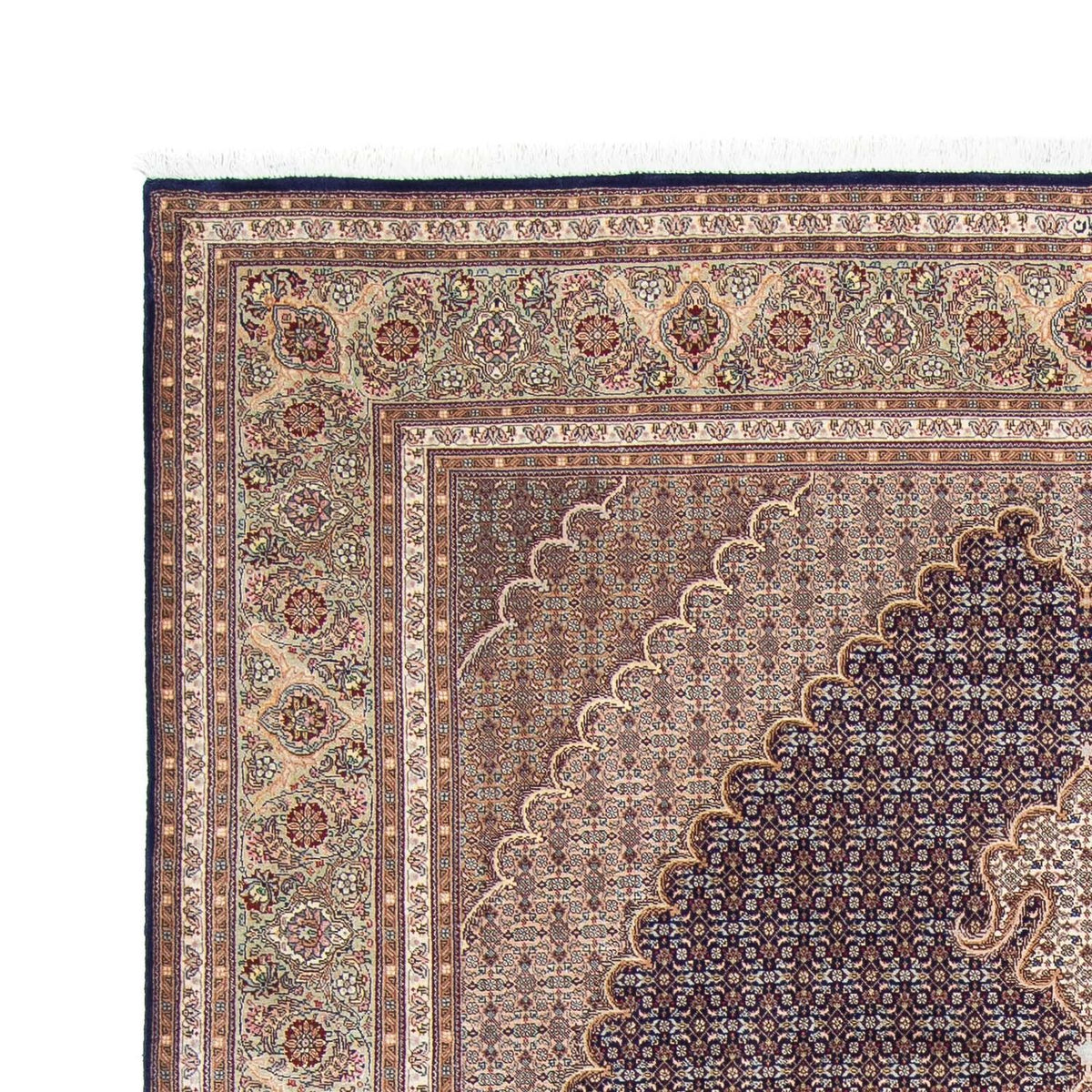 Täbriz Teppich 204x290cm - Perserteppich - dunkelblau