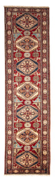 Kazak Teppich 76x300cm - Orientteppich - dunkelrot