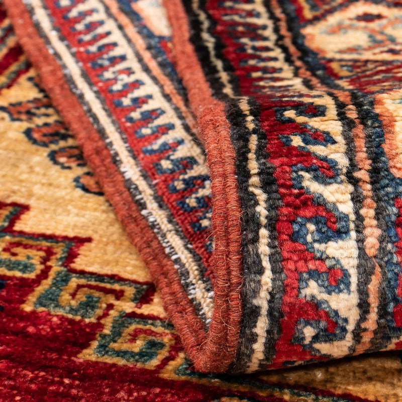 Kazak Teppich 76x300cm - Orientteppich - dunkelrot