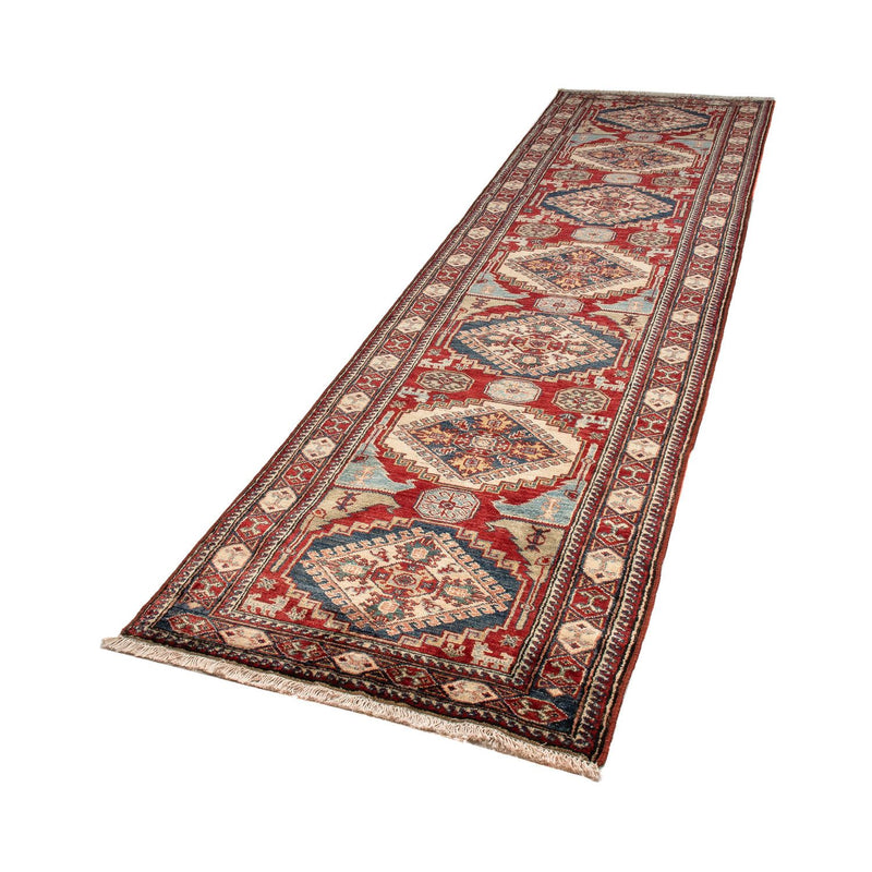 Kazak Teppich 76x300cm - Orientteppich - dunkelrot