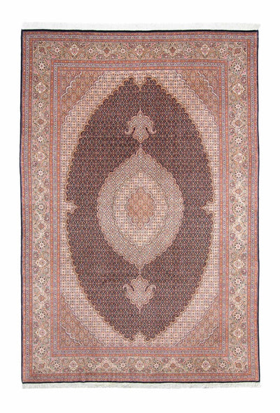 Täbriz Teppich 196x298cm - Perserteppich - dunkelblau