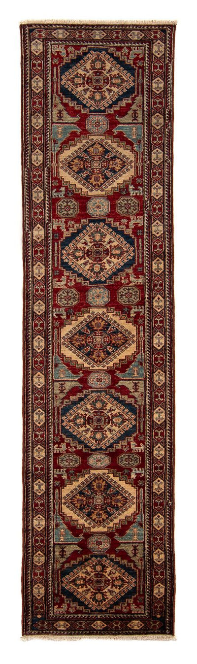 Kazak Teppich 77x302cm - Orientteppich - dunkelrot
