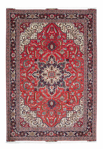 Täbriz - 50 Raj Teppich 202x302cm - Perserteppich - rot