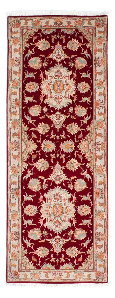Täbriz - 50 Raj Teppich 80x208cm - Perserteppich - dunkelrot
