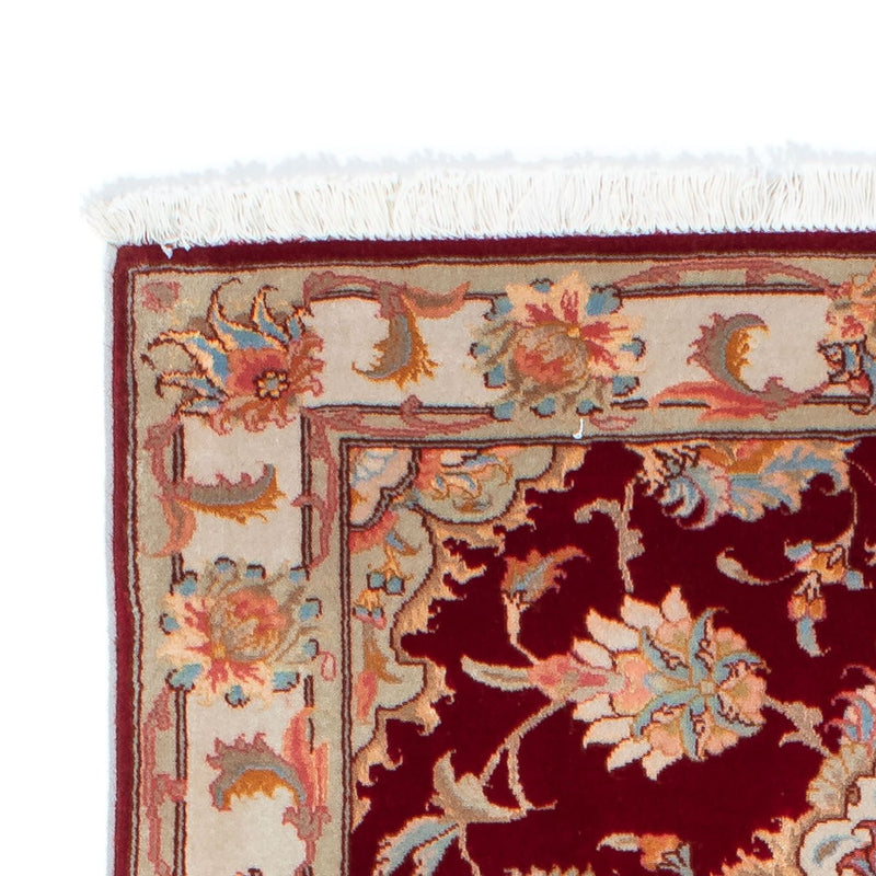 Täbriz - 50 Raj Teppich 80x208cm - Perserteppich - dunkelrot