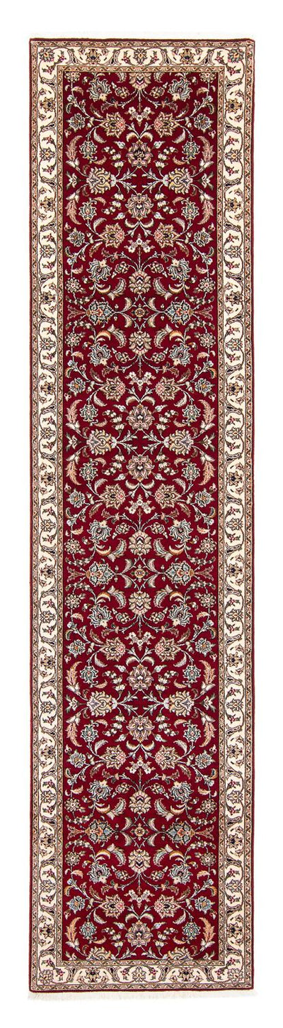 Täbriz - 50 Raj Teppich 87x390cm - Perserteppich - dunkelrot