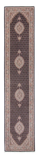 Täbriz - 50 Raj Teppich 82x391cm - Perserteppich - dunkelblau
