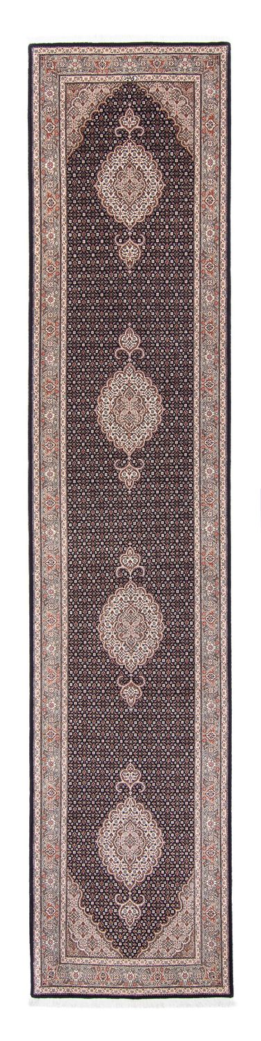 Täbriz - 50 Raj Teppich 82x391cm - Perserteppich - dunkelblau