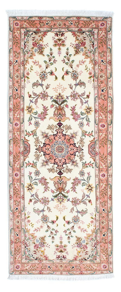 Täbriz - 50 Raj Teppich 82x212cm - Perserteppich - beige