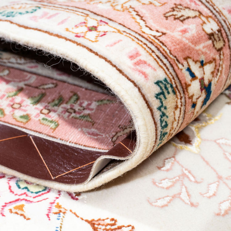 Täbriz - 50 Raj Teppich 82x212cm - Perserteppich - beige