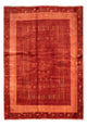 Gabbeh Persisch Teppich 173x229cm - Perserteppich Wollteppich - dunkelrot