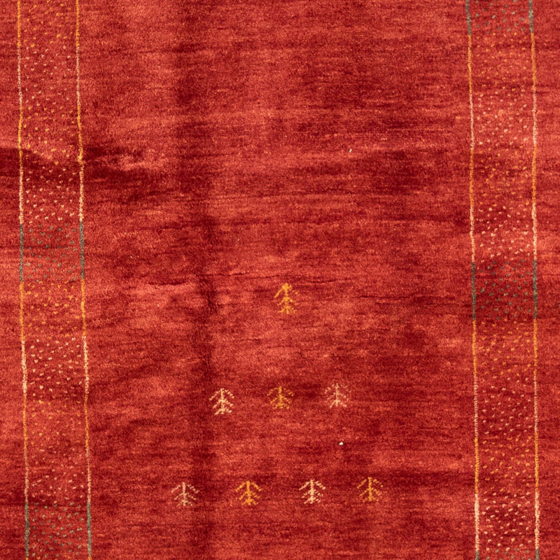 Gabbeh Persisch Teppich 173x229cm - Perserteppich Wollteppich - dunkelrot