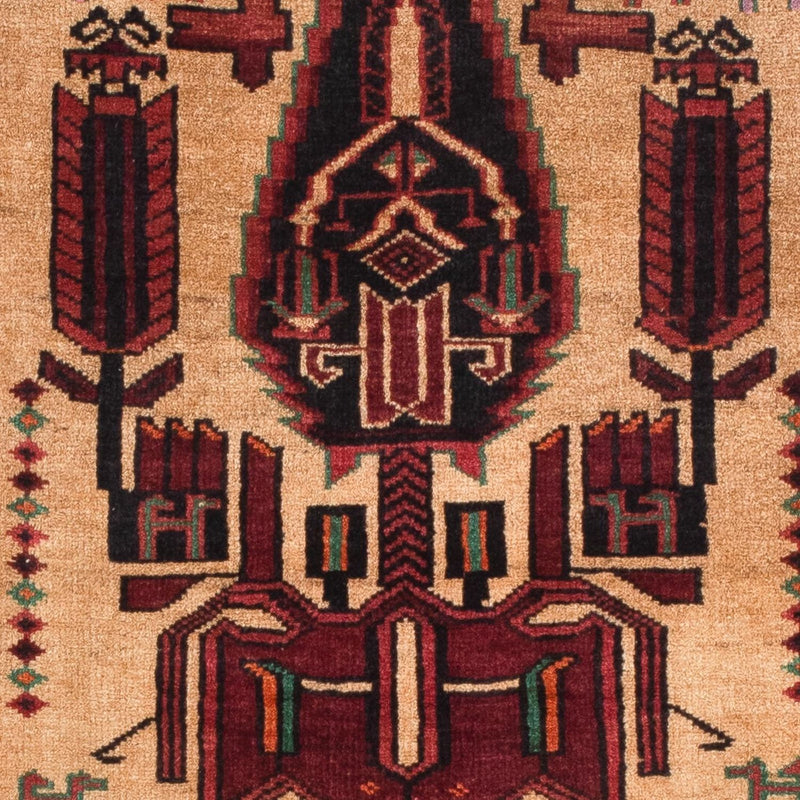 Belutsch Teppich 82x135cm - Orientteppich - dunkelrot