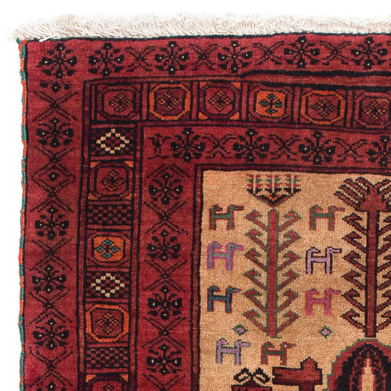 Belutsch Teppich 82x135cm - Orientteppich - dunkelrot