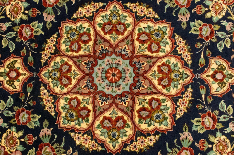 Ghom Teppich 108x170cm - Perserteppich - schwarz
