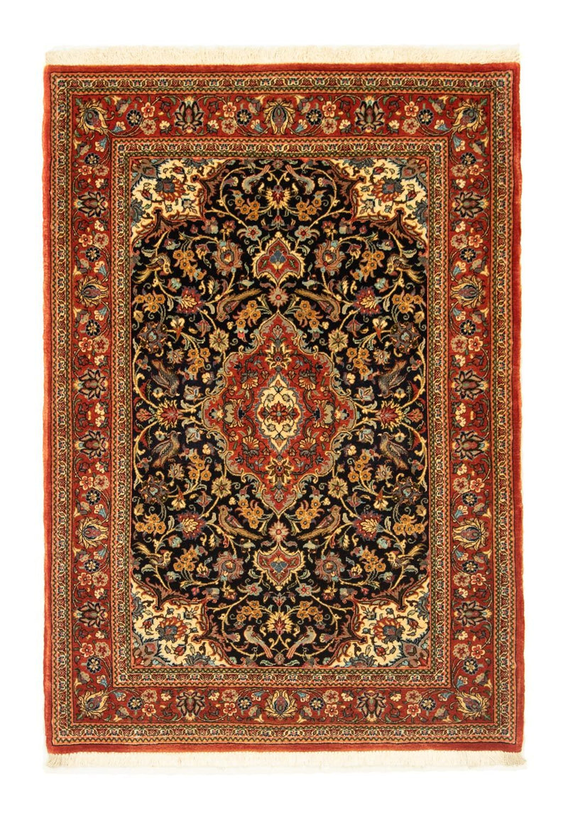 Ghom Teppich 103x151cm - Perserteppich - schwarz
